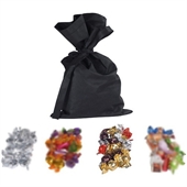 S�d sort stofpose med 2 kilo nougattr�fler - Perfekt receptions- og kundegave